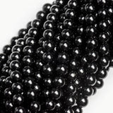 10MM Acrylic Black Beads 30" (6 strands)