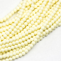4MM Opaque Ivory Beads 60" (6 strands)