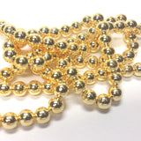 4MM Vacuum Plated Gold Beads 60"
