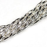 4X12MM Silver Oval Beads 60"