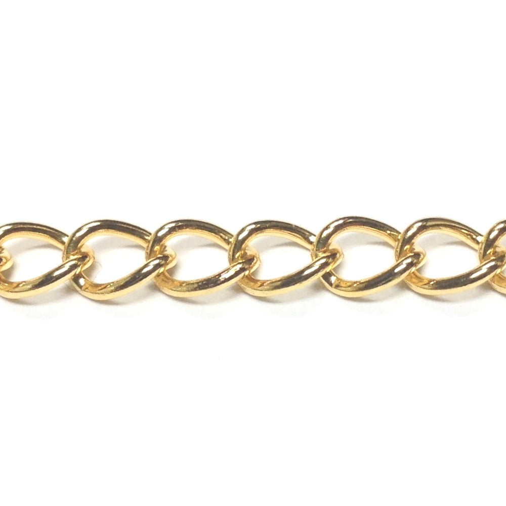Gold Tone Plated Chain Steel Curb (1 foot)