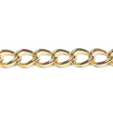 Gold Tone Plated Chain Steel Curb (1 foot)