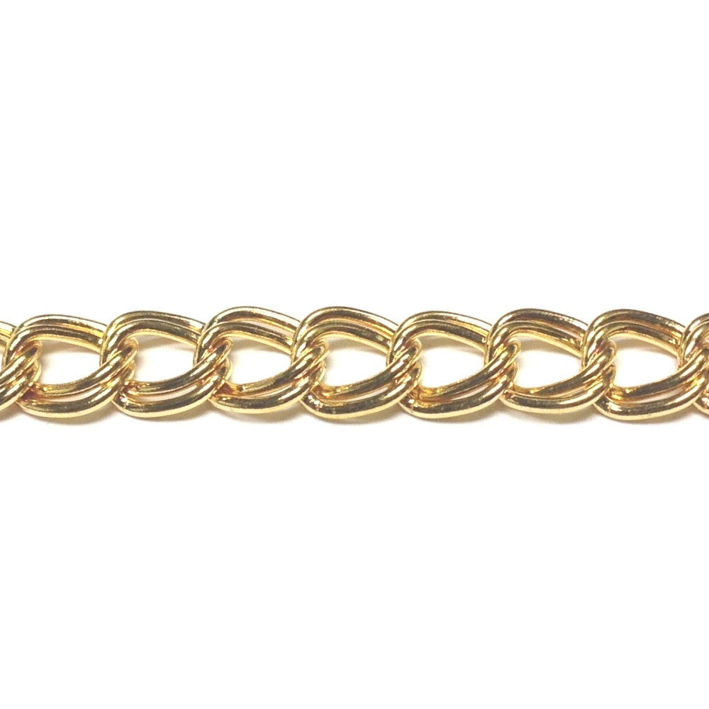 Gold Tone Plated Chain Steel Parallel Curb (1 foot)