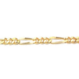 Gold Tone Plated Chain Brass Figaro (1 foot)