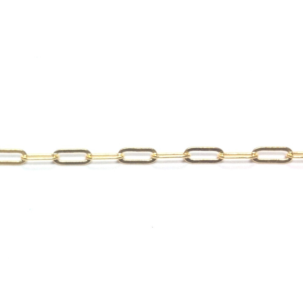 Gold Tone Plated Chain Brass Single Cable (1 foot)