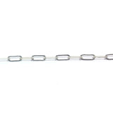 Silver Tone Plated Chain Brass Single Cable (1 foot)