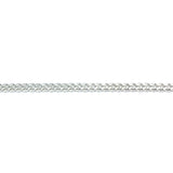 Im. Rhodium Plated Chain Brass Curb (1 foot)