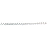 Im. Rhodium Plated Chain Brass Curb (1 foot)