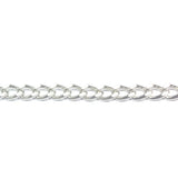 Silver Tone Plated Chain Steel Curb (1 foot)