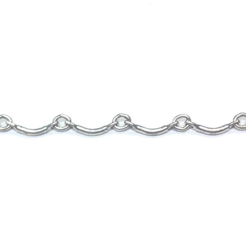 Silver Tone Plated Chain Steel Bar (1 foot)