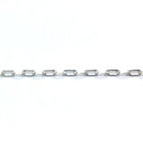 Im. Rhodium Plated Chain Brass Single Cable (1 foot)