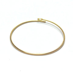 2.5" Round Wire Hoop With Flat End & Hole Gold (144 pieces)
