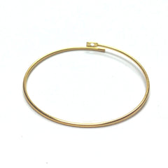2.5" Round Wire Hoop With Flat End & Hole Gold (144 pieces)