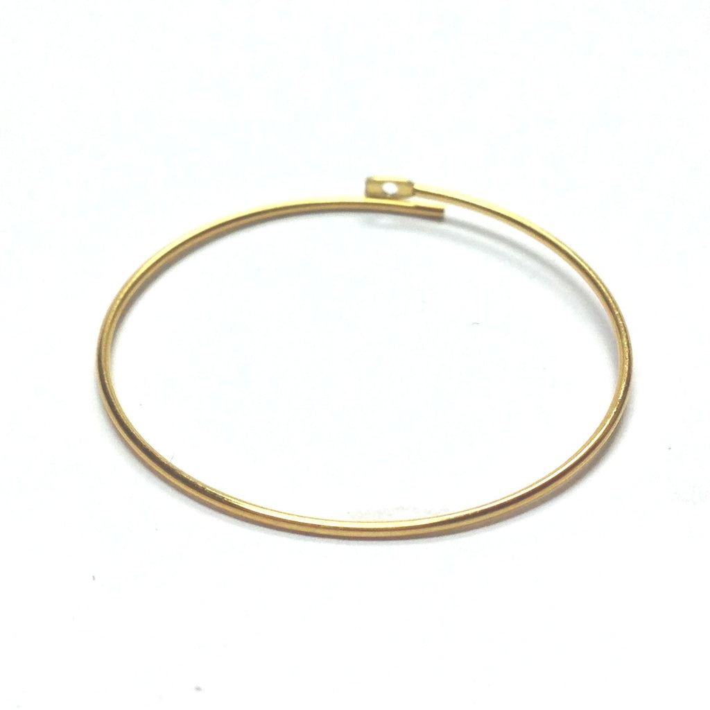 1-1/4" Round Wire Hoop With Flat End & Hole Gold (144 pieces)