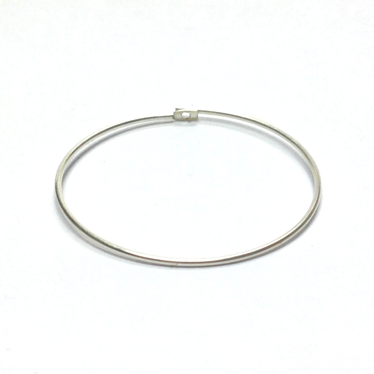 3/4" Round Wire Hoop With Flat End & Hole Silver (144 pieces)