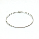 1" Round Wire Hoop With Flat End & Hole Silver (144 pieces)