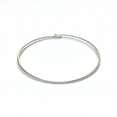 2.5" Round Wire Hoop With Flat End & Hole Silver (144 pieces)