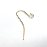 Gold Euro Ear Wire With Loop & Ball End (144 pieces)