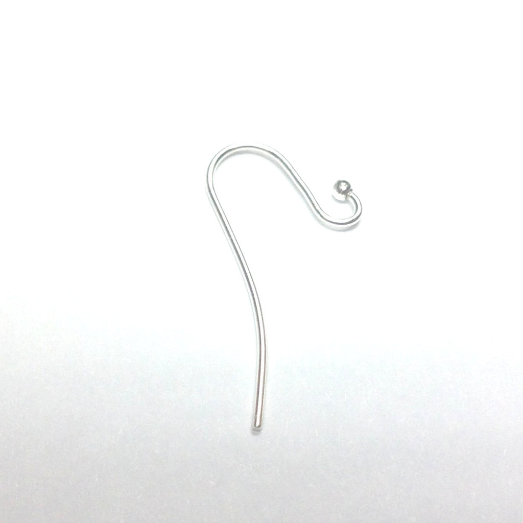 Silver Euro Ear Wire With Loop & Ball End (144 pieces)