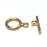 9MM Gold Plate Toggle Clasp (2 Piece Set) (144x2 pieces)