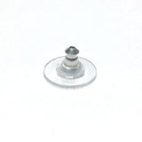11MM Rhodium Plastic Rim Ear Nut With Aluminum Back (144 pieces)
