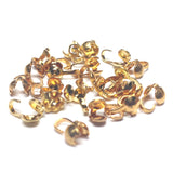 Foldover Bead Tip Without Hole Gold (144 pieces)