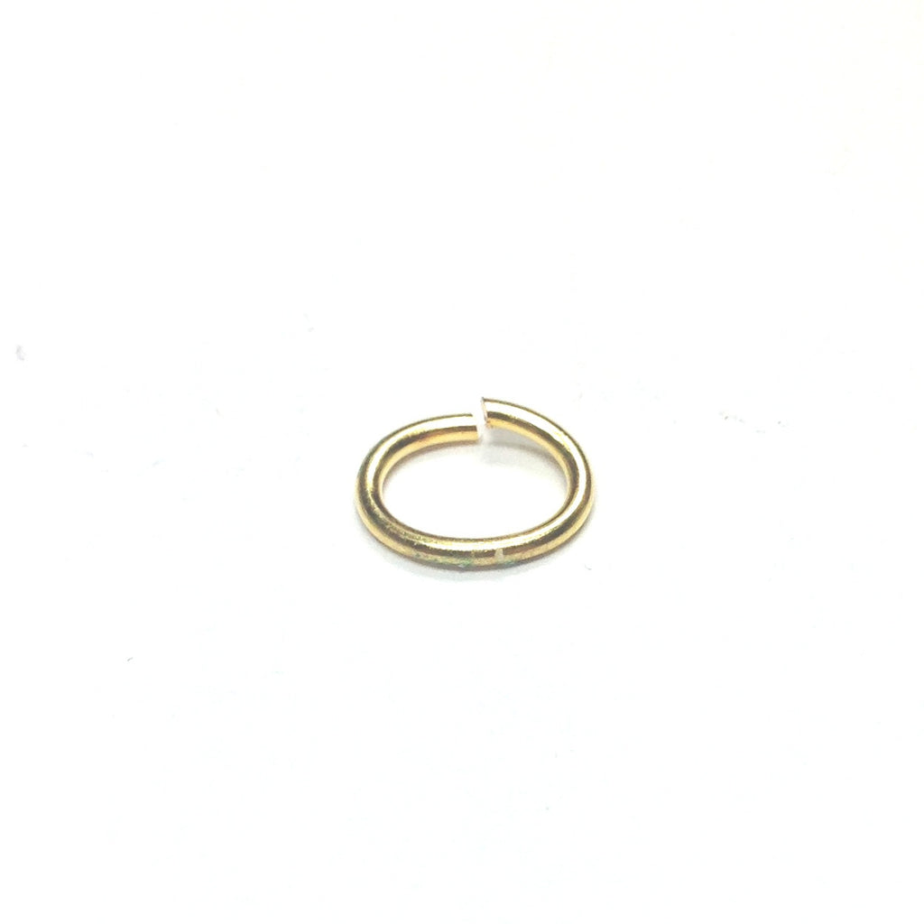 06 (3X4.5MM) .032 Oval Brass Jump Ring 1 Lb. (~12096 pieces)