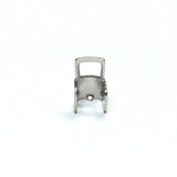 4X6MM Connector With Square Loop Nickel (144 pieces)