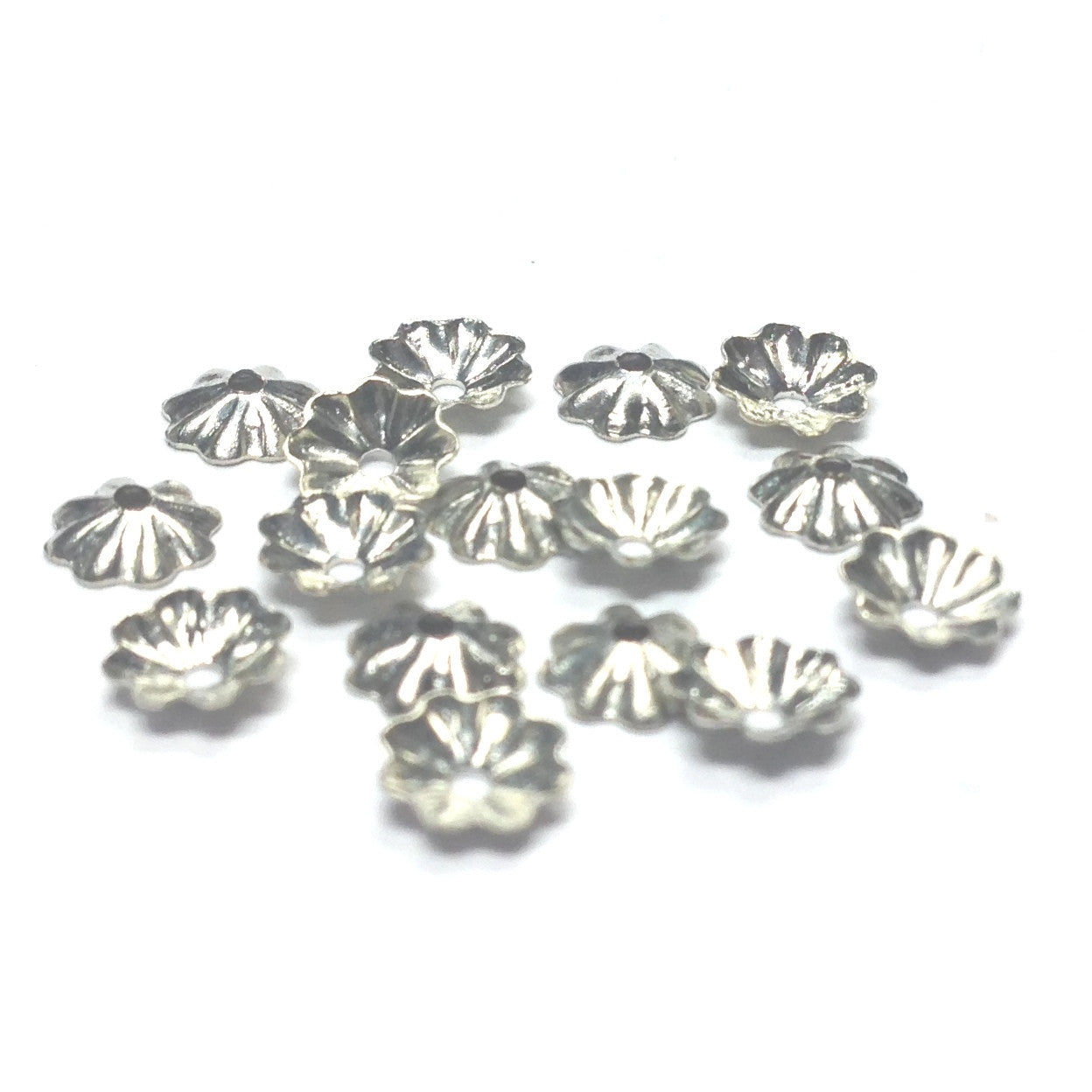 5MM Nickel Fluted Bead Cap (144 pieces)