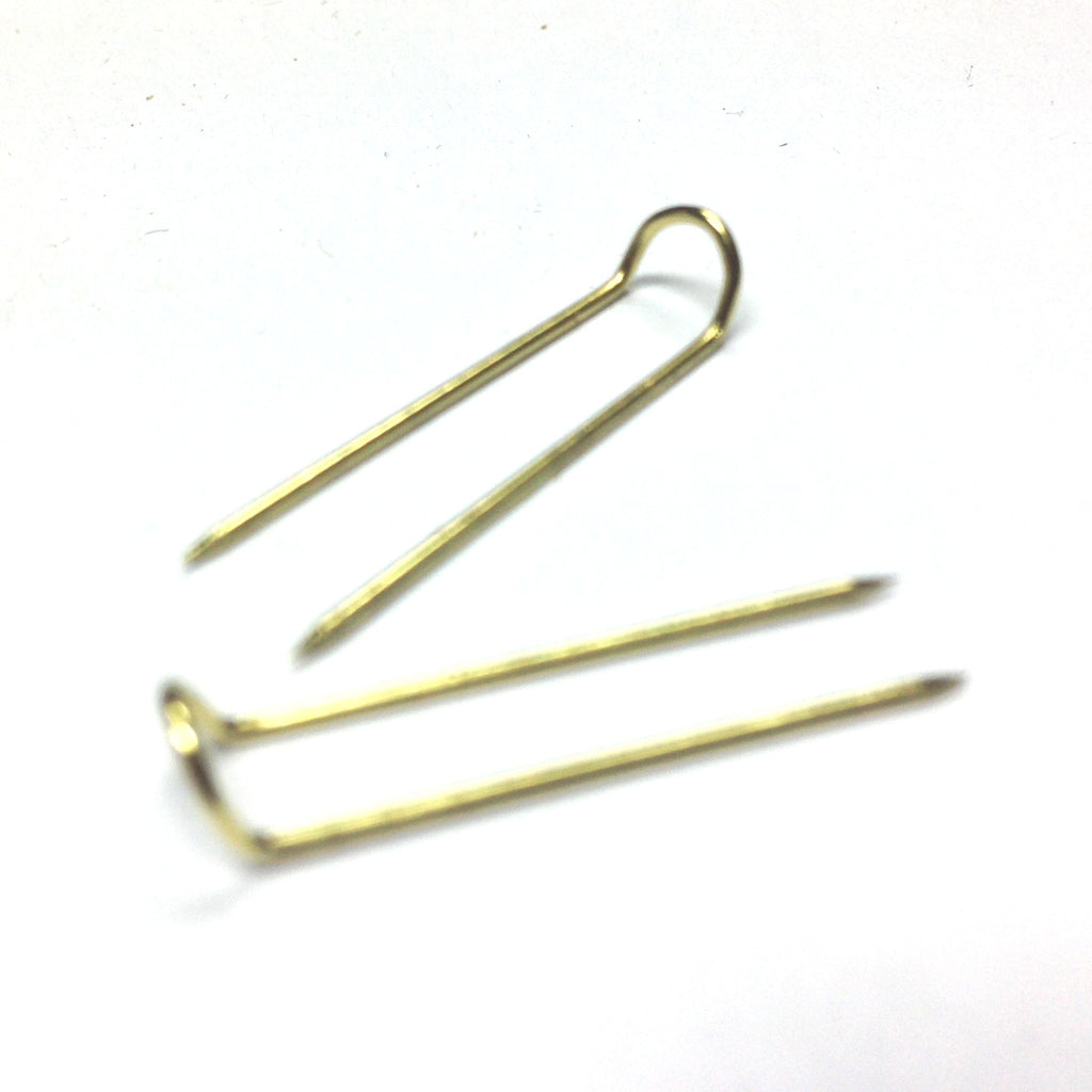 Brass U Pins (Display) (7/8" Long) (1000 pieces)