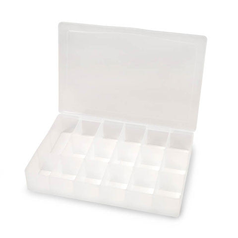 Clear Bead Box w/Lid 17 Compartments 10.5X7X1.5 (1 piece)
