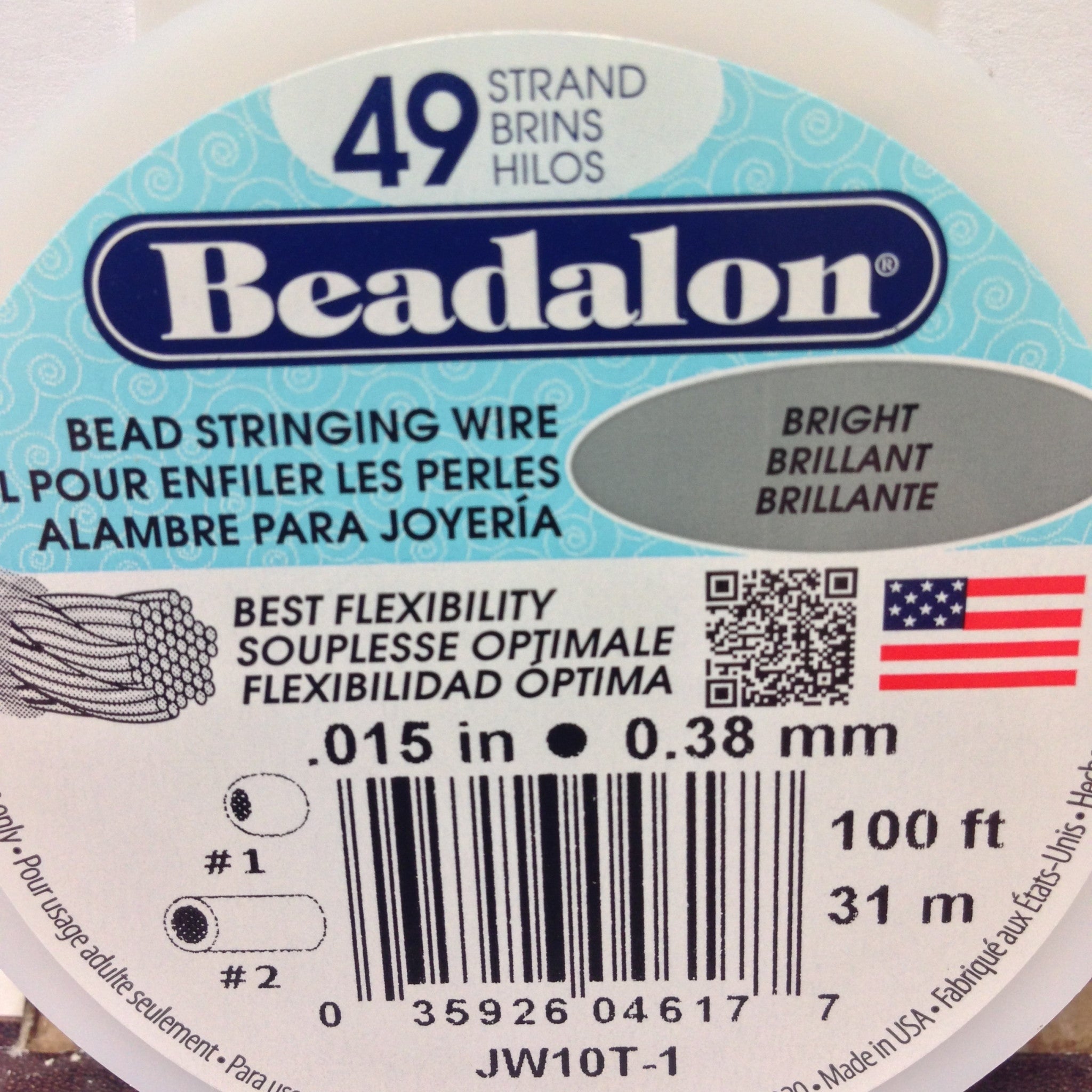 Beadalon Bead Wire 49 Strand .015 Bright 30