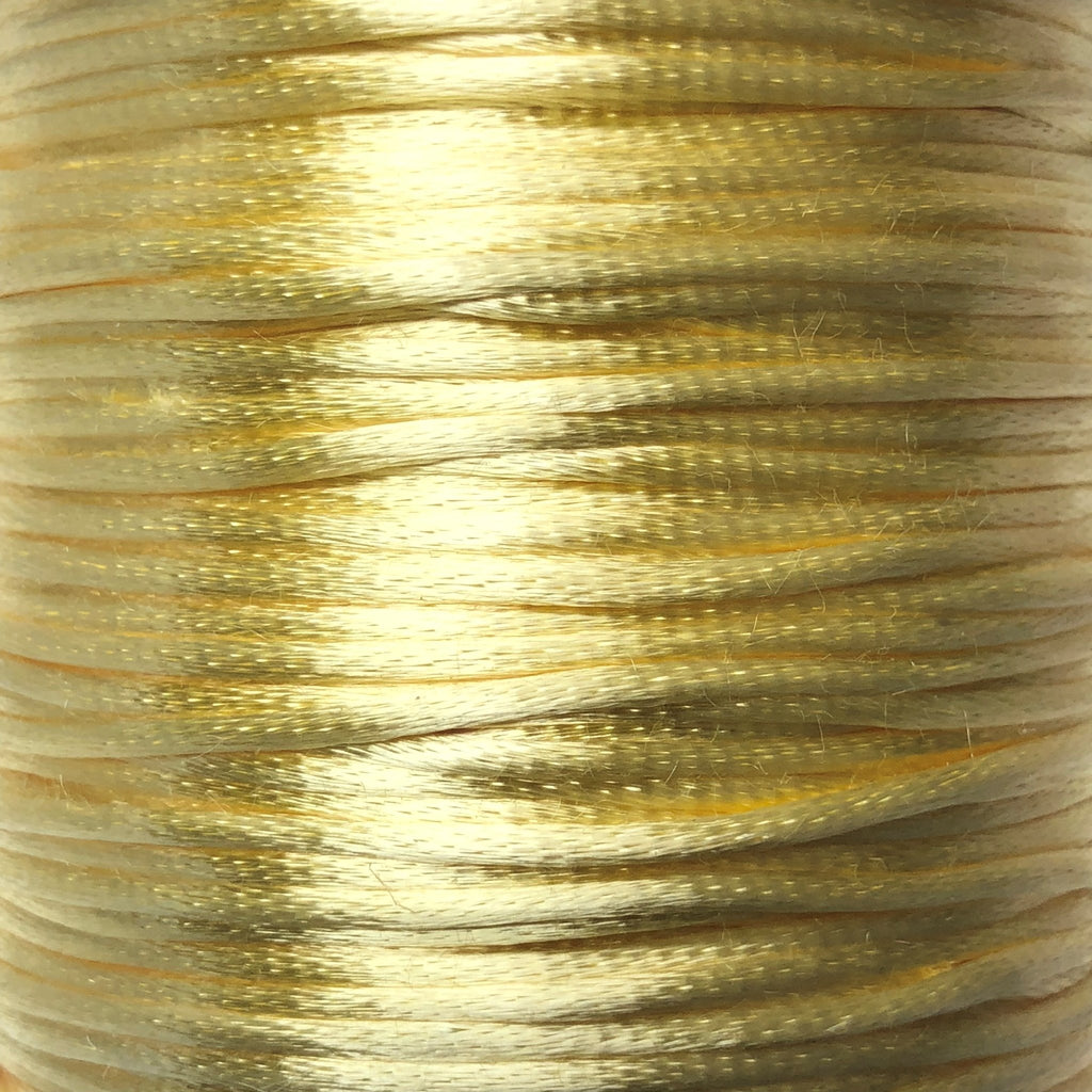 Size #2 - 3MM Lt Yellow Satin Cord (Rattail) 144 Yds
