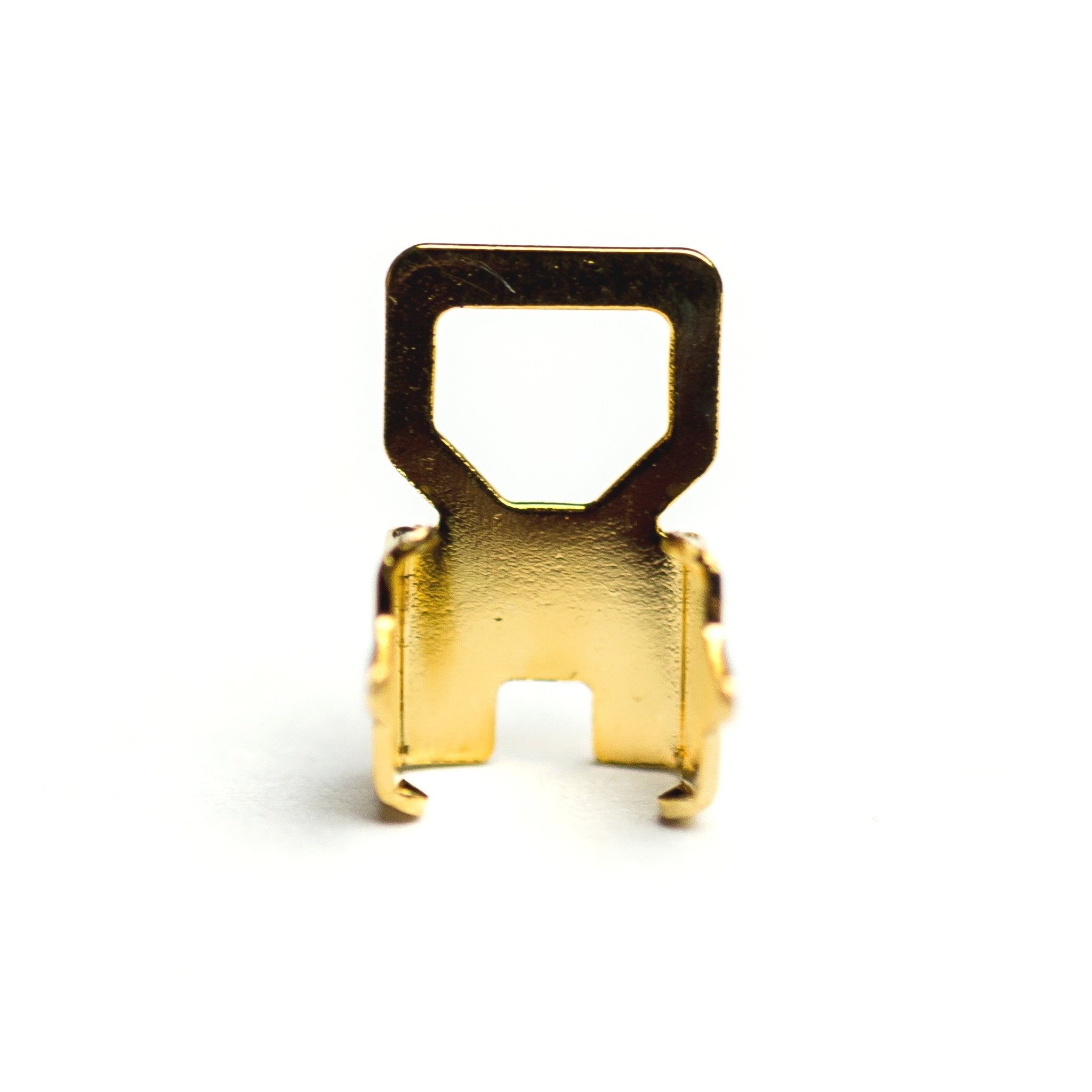 4MM Square Crimp Foldover Gold (36 pieces)