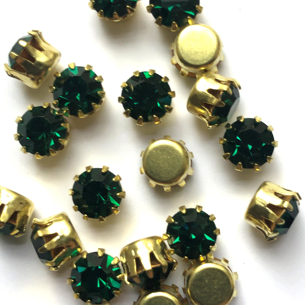 Ss29 Tiffany Set Emerald/Brass (72 pieces)