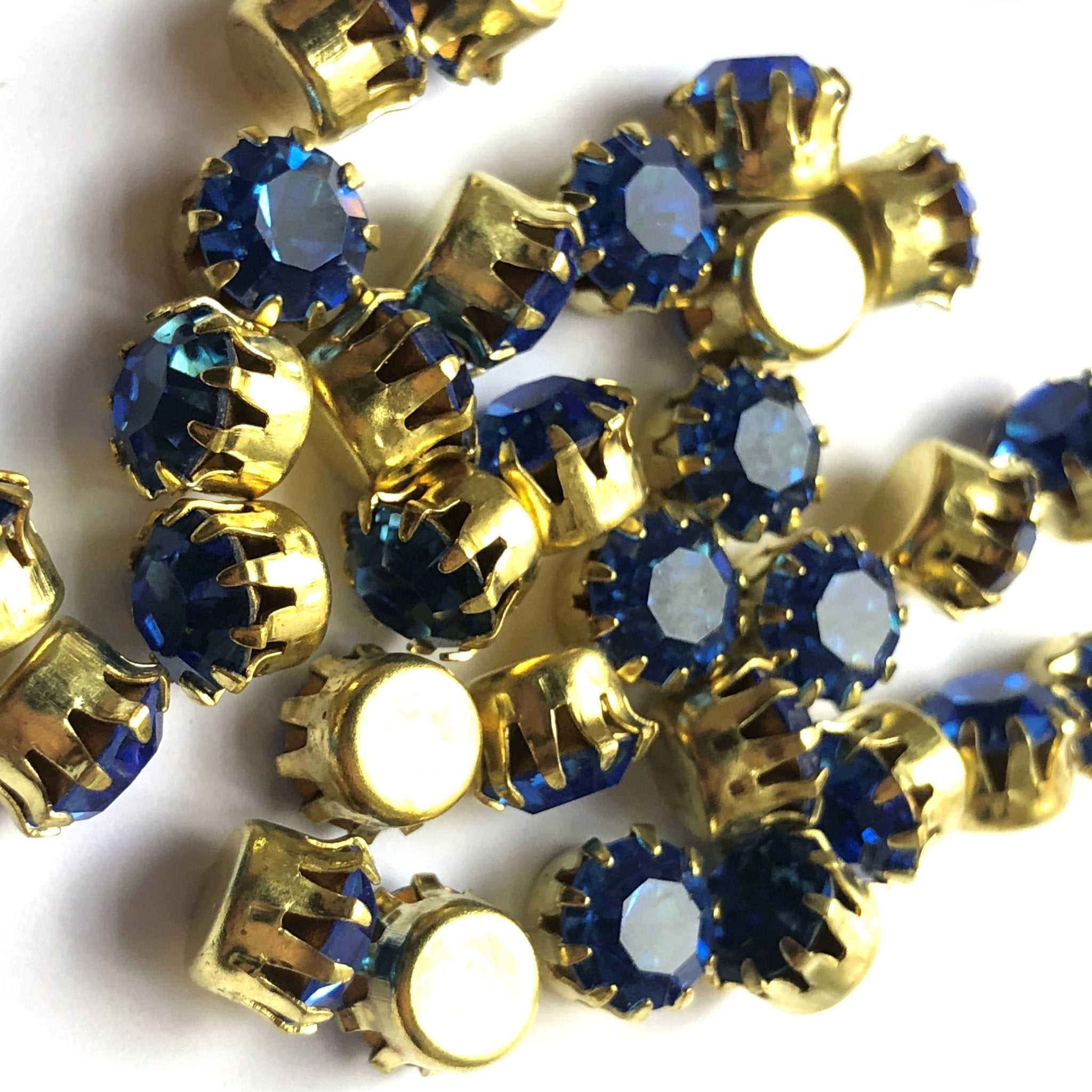 Ss29 Tiffany Set Sapphire/Brass (72 pieces)