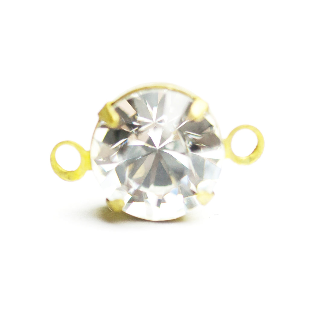 Ss39 2-Ring Set Crystal/Brass (12 pieces)