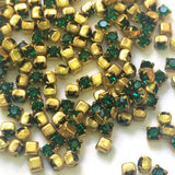 P14 4-Prong Set Emerald/Brass (288 pieces)