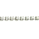 Rhinestone Chain Crystal/Silver (1 foot)