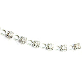Round Skip Chain Crystal/Silver (1 foot)