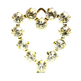 18MM Heart Drop Crystal/Gold (12 pieces)