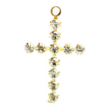 20MM Cross Drop Crystal/Gold (12 pieces)