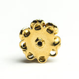 13MM Cluster Button Crystal Ab/Gold (2 pieces)