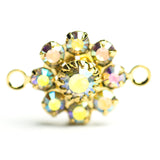 10MM Flower Button 2R Crystal Ab/Gold (12 pieces)