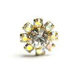 10MM Pinwheel Button Crystal Ab/Gold (12 pieces)