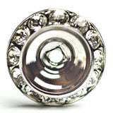 18MM Slant Rondel Crystal/Rhodium (6 pieces)