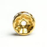 8MM Rondelle Crystal/Gold (24 pieces)
