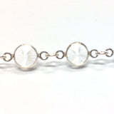 Rivoli Channel Chain Crystal/Silver (2 feet)