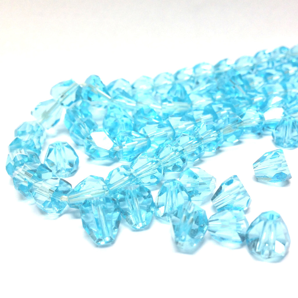 6MM Aqua Tin Cut Pear Bead (144 pieces)