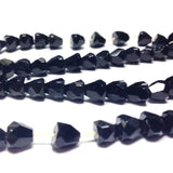 6MM Black Tin Cut Pear Bead (144 pieces)